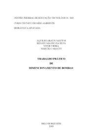 Dimensionamento de Bombas (EXEMPLO)