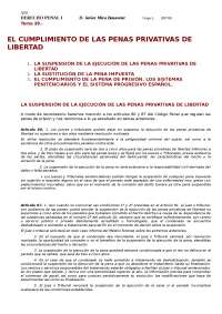 El cumplimiento de las penas privativas de libertad