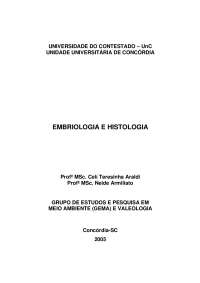 Embriologia e histologia
