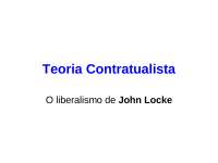 A Teoria contratualista: J. Locke