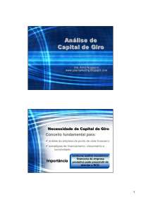 Análise do Capital de giro