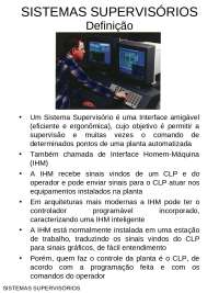 Aula Sistemas Supervisórios.ppt IFSP Automação