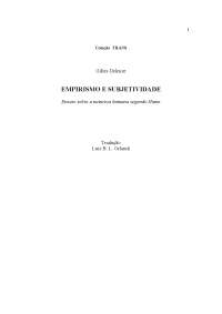 DELEUZE Empirismo e Subjetividade