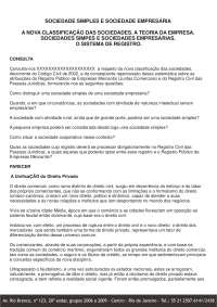 Sociedade Simples e Sociedade Empresária 
