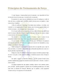 Princípios do Treinamento de Força