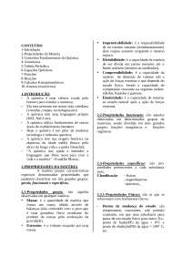 CONTEÚDO 1-Introdução2-Propriedades da Maté