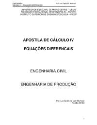 Apostila cálculo IV equações diferenciais