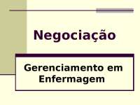 Negociação Gerenciamento em Enfermagem