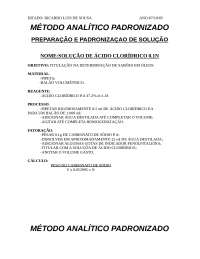 Método analítico padronizado