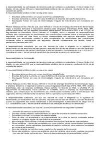 Responasabilidae contratação terceiros
