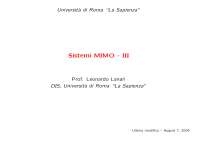 Controllo di Processi - Sistemi MIMO - 3
