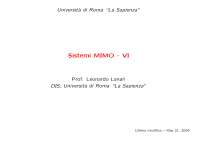 Controllo di Processi - Sistemi MIMO - 6