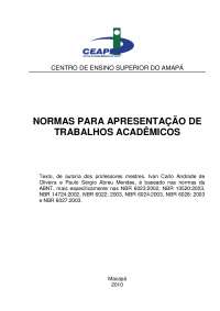 Normas para apresenta de trabalhos MANUAL DO ALUNO