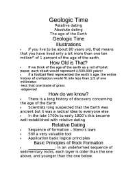 Lecture Notes for Geologic Time | The Earth Through Time | GEO 102 ...