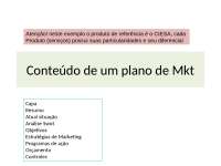 Plano de Marketing do CIESA: Análise de Mercado, Concorrência, Objectivos e Estratégias
