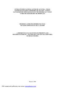 Monografia - A Importância da Manutenção Preditiva em Motores Elétricos