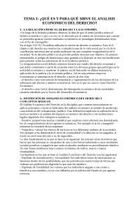 Analisis Economico del Derecho (tema 1)