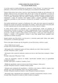 Como fazer uma ficha técnica