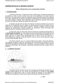 Breve introducción a las coordenadas celestes