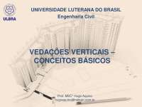 Tecnologia das Construções I - 7 - Vedações Verticais