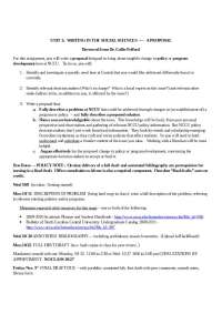 Writing a Proposal for Policy Change at NCCU: A Social Sciences Assignment