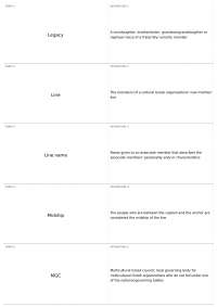 Greek Organization Terms and Definitions
