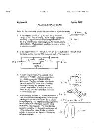 Final Exam Practice questions - Introductory Physics | PHYSICS 8B