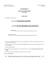 Final Examination Questions for Introduction to Economics | ECON 1 ...