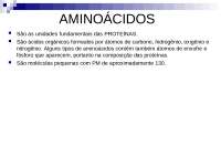 Fundamentos de Química Biológica: Aminoácidos e Proteínas