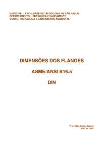 Dimensoes dos Flanges ASME ANSI