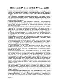 Literatura catalana del segle XVI fins el XVIII