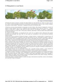 Texto - o manguezal e a sua fauna