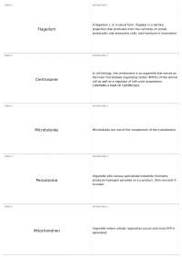 Cell Biology: Glossary of Key Terms and Definitions