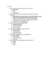 Lab 3 Quiz with Solution for Elements of Geology | GEOS 2104 - Docsity