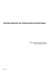 Toxicologia ocupacional