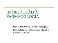 Introdução farmacologia