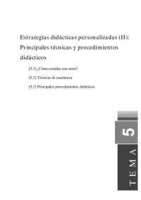Estrategías didácticas personalizadas: principales técnicas y procedimientos didácticos