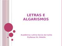 Letras e algarismos
