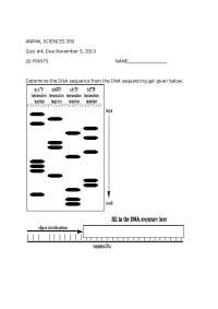 DNA Sequencing - Cellular Metabolism in Animals - Quiz | ANSC 350
