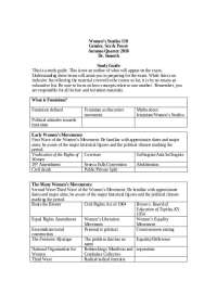 Study Guide to Midterms - Gender, Sex, and Power | WOMSTDS 110