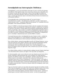 Serendipidade nas Interceptações Telefônicas