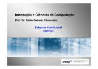 Estrutura Condicional - Switch - EstruturaCondicional-Switch - Docsity