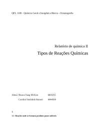 Reações químicas