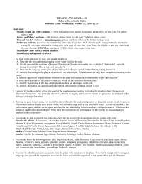 Study Guide and 10 Questions on Theatre and Dramatic Literature | THEATRE 120