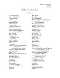 Fall 2010 UC Irvine Exam Study Guide: African American History - Prof. Bridget R. Cooks Cu