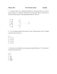 Practice Exam 1 with Answers Key - General Physics II | PHYSICS 240 ...