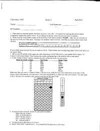 Practice Exam 2 - General Chemistry I | CHM 1045 | Exams Chemistry ...