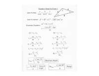 Final Exam Equation Sheet - General Physics | PHYS 2001 - Docsity