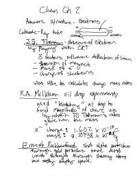 Atomic Structure: Electrons - Handwritten Notes | CH 101 - Docsity
