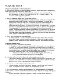 Final Exam Study Guide on Principles of Biology I | BIOL 1107 - Docsity